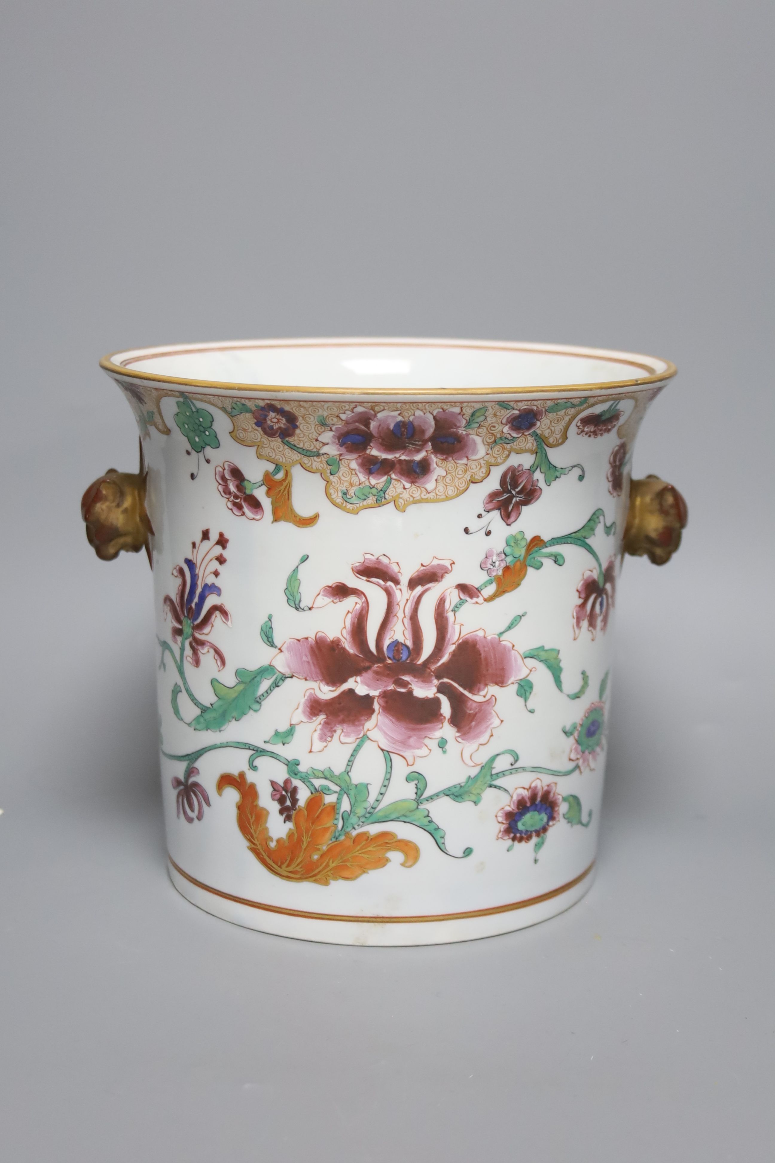 A 19th century French porcelain wine cooler
